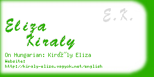 eliza kiraly business card